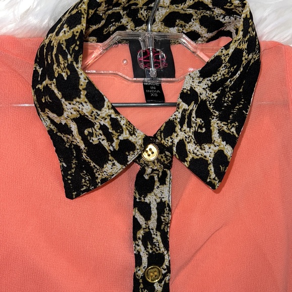 Bebe coral button up - Picture 4 of 5